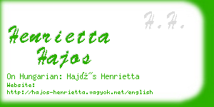 henrietta hajos business card